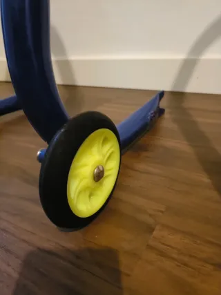 Caballete moto rueda trasera azul