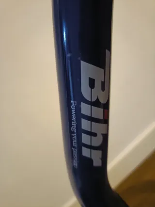 Caballete moto rueda trasera azul