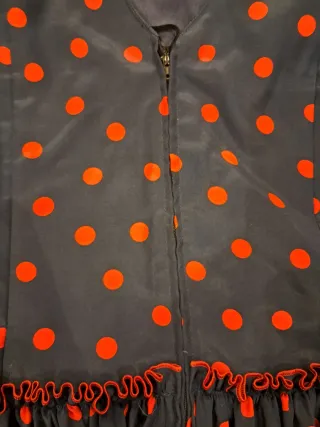 Vestido Flamenca lunares azul y rojo