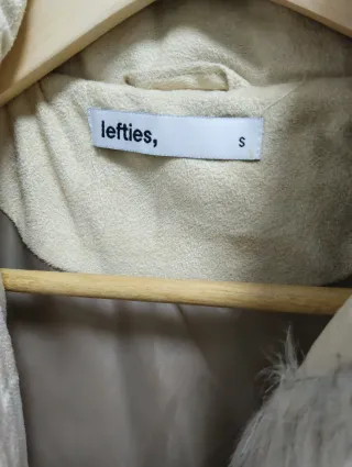Chaleco pelo largo Lefties beige Talla S