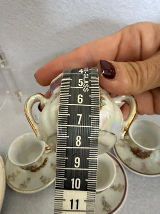 Antico Piatto e Set Miniatura Ceramica