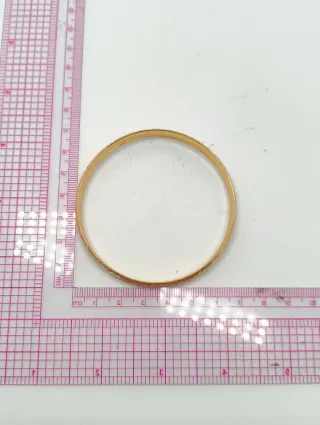 Pulsera rígida tipo caña oro 18kt labrada