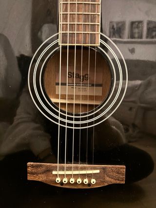 Guitarra Acústica Negra