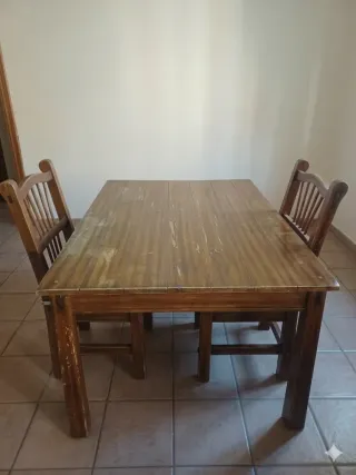 Mesa de txoco de madera