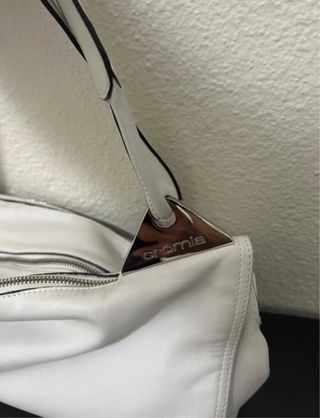 Bolso de cuero blanco Cromia