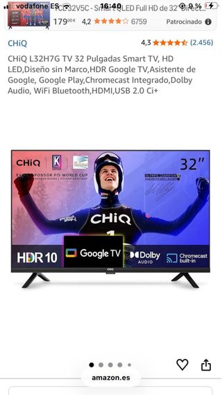 Televisor CHIQ 32 Smart TV Google TV