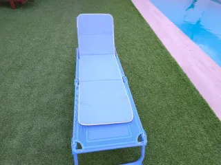 Tumbona plegable azul nueva