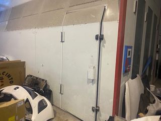 Cabina de pintura desmontada