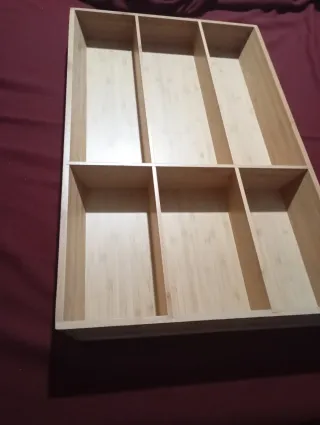 Organizador de cubiertos bambú Ikea