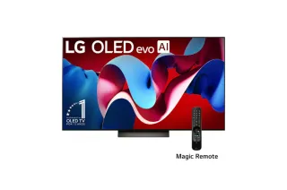 TV OLED C65 LG. Con plástico todavía en la pantall