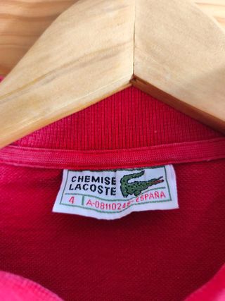 Polo Lacoste Color Rojo Talla S.