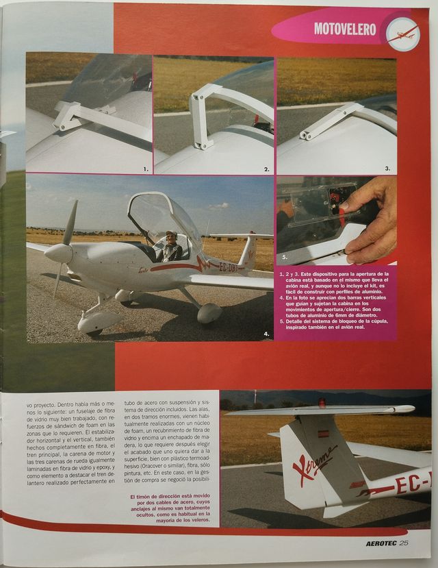 Aeromodelismo Motovelero Super Dimona escala 1/2,8
