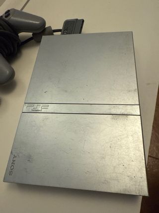 Consola Sony PS2 Plata + 2 mandos