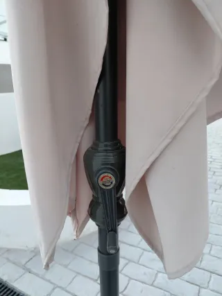 Sombrilla de jardín beige 3x2 metros. REGALO FUNDA