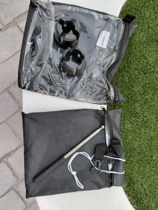 Sombrilla de jardín beige 3x2 metros. REGALO FUNDA