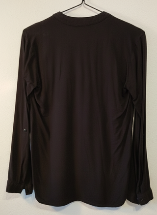 Camicia nera a maniche lunghe taglia XS