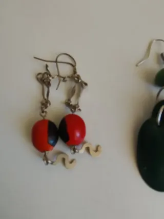 4 Pares Pendientes Artesanales hechos en Chile