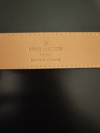 Cintura LV nera fibbia argento