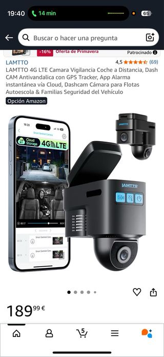 Cámara de seguridad para coche