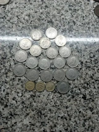 Lote 22 monedas 5 Pesetas