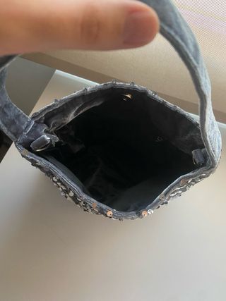 Bolso gris lentejuelas fiesta
