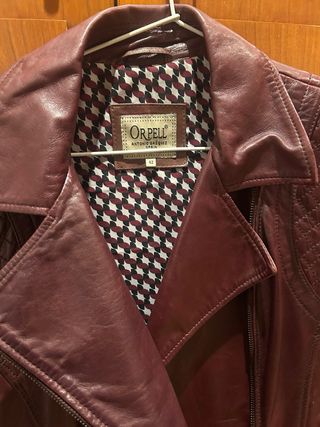 Chaqueta de piel ORPELL granate talla 42