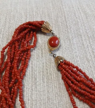 Collana torchon corallo