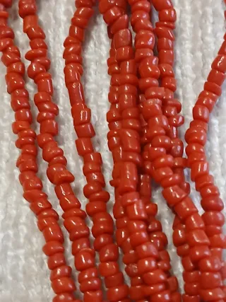 Collana torchon corallo