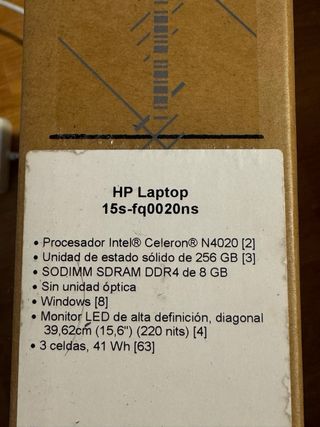 Ordenador portátil HP Plata