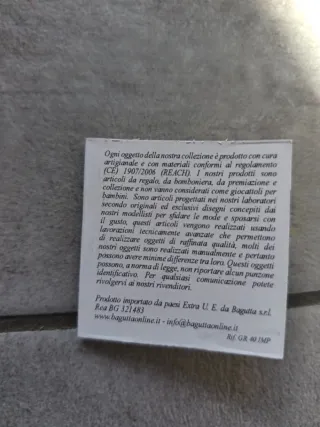 Bomboniera Bagutta Argento