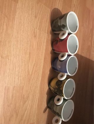 Juego 6 Tazas Café Espresso Porcelana
