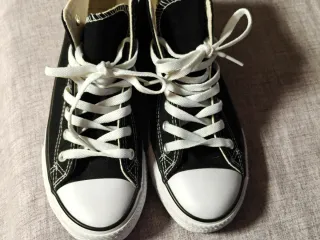 Zapatillas lona altas negras