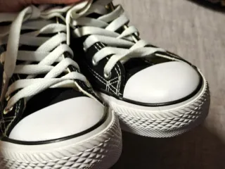 Zapatillas lona altas negras