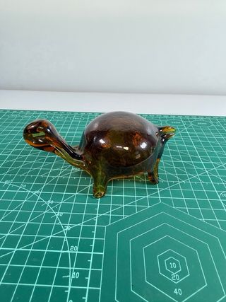 Figura tortuga de cristal artesanal
