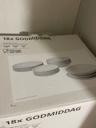 Vajilla blanca Ikea GODMIDDAG