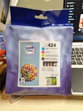 Pack cartuchos tinta Brother LC424 nuevo y usados