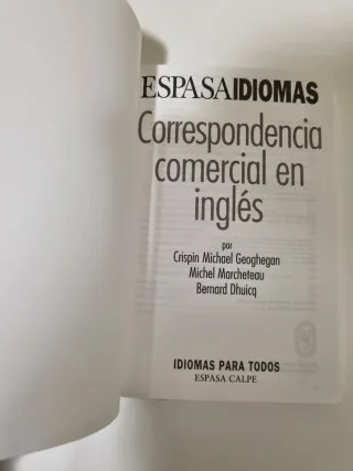 Correspondencia Comercial en Inglés. Libro