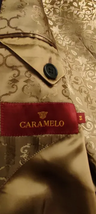Traje de ceremonia Caramelo marrón y dorado