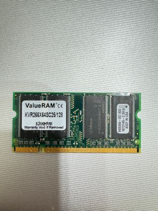 Memoria Kingston DDR 128MB PC2100 (KVR266X64C25/12