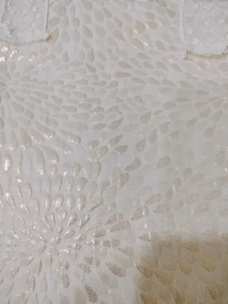 Vestido fiesta niña beige con brillos