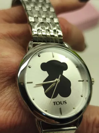 Reloj Tous Plata Osito Negro