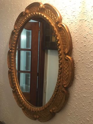 Espejo Ovalado Dorado