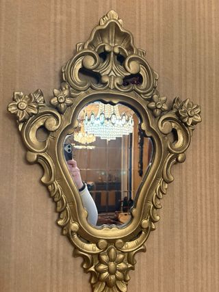 Espejo Decorativo Dorado Barroco