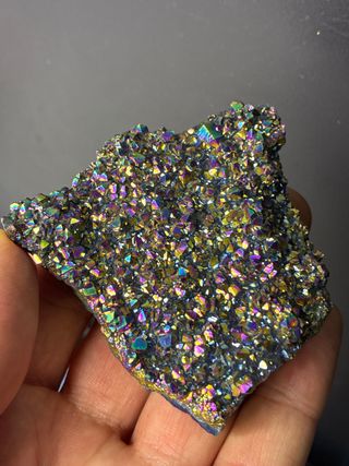 Cuarzo Aqua Aura Titanio Mineral