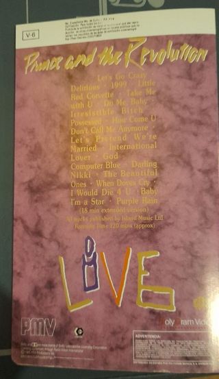 Prince & The Revolution Live VHS Ed. Spagna Hi-Fi