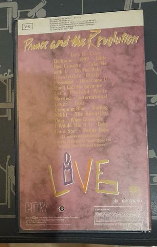 Prince & The Revolution Live VHS Ed. Spagna Hi-Fi
