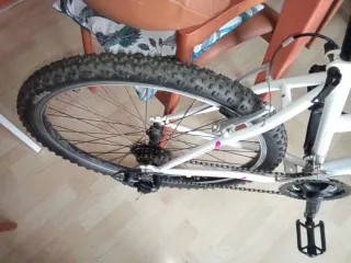 Bicicleta de montaña blanca