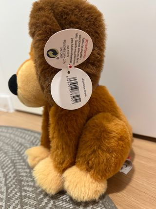 Peluche perro marrón ojos grandes