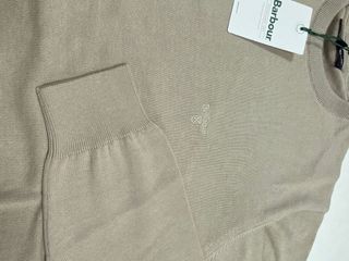 Maglia Barbour cotone girocollo beige