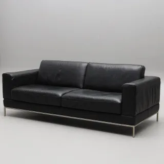Sofá de Piel Negro Ikea